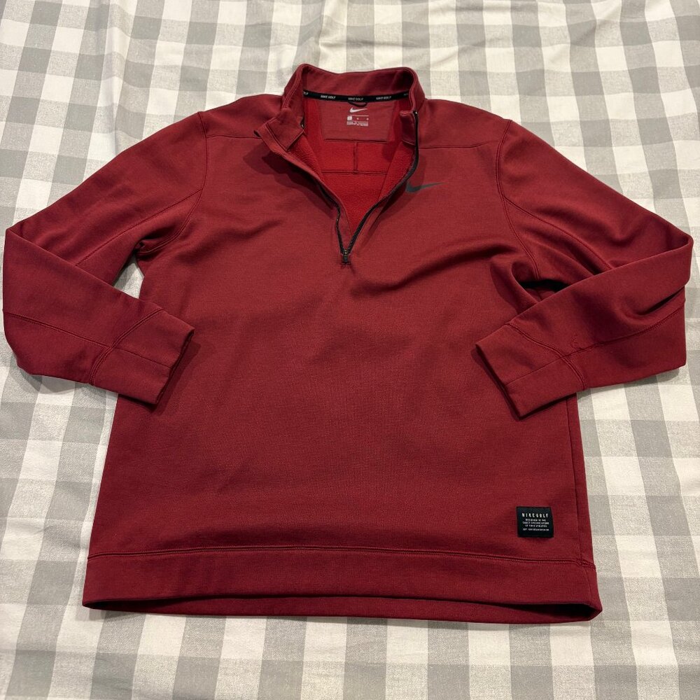 Nike Golf - Quarter Zip Sweater - Red - Men's Size Large